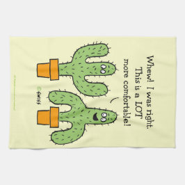 Funny Southwest Desert Cactus Tecknad Kitchen Kökshandduk