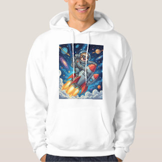 Funny Space Äventyr Tee for Dreamers and Animal Hoodie