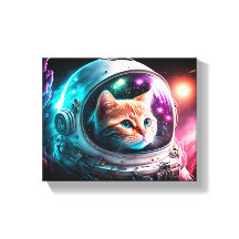 Funny Space Cat Astronaut Kattunge Galaxy Universe