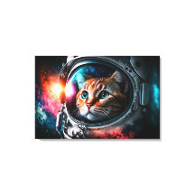 Funny Space Cat Astronaut Kattunge Galaxy Universe