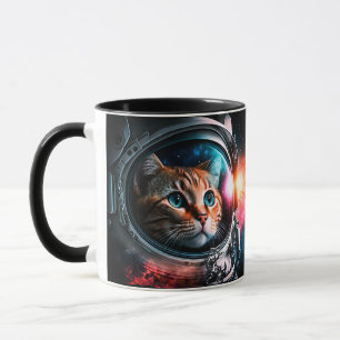 Funny Space Cat Astronaut Kattunge Galaxy Universe Mugg