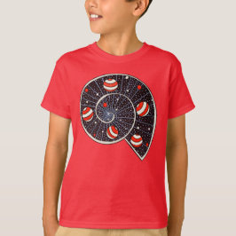 Funny Space Spiral Galaxy Kids T Shirt