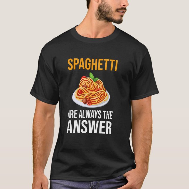 Funny Spaghetti Älskare Shirt Spaghetti Quote Kärl T (Framsida)