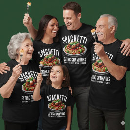 Funny Spaghetti Eating Champion Family Reunion T Shirt