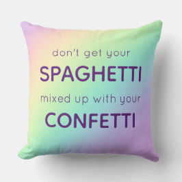 Funny Spaghetti och Confetti Kudde