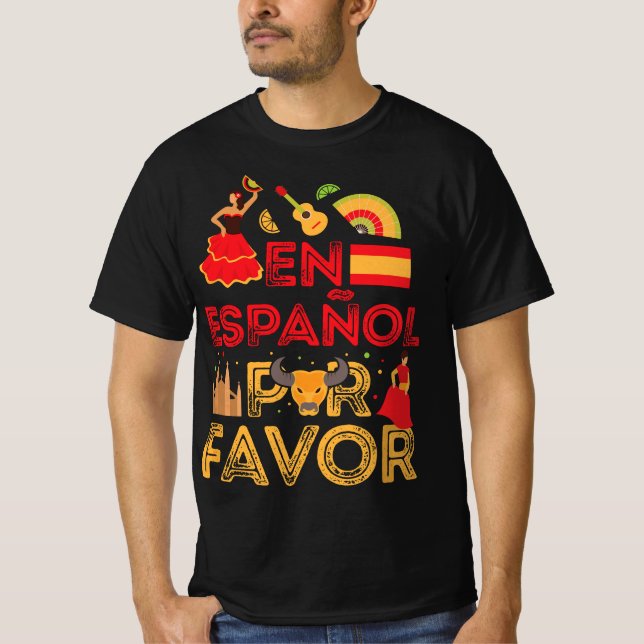 Funny Spanish Teacher  T Shirt (Framsida)