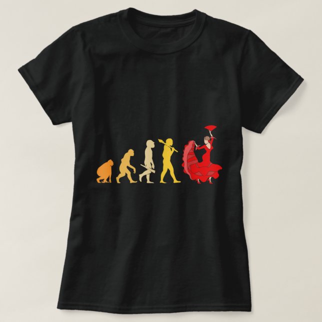 Funny spansk dansevolution Flamenco T Shirt (Design framsida)