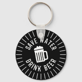Funny Spara Vatten Drink Beer Keychain Nyckelring