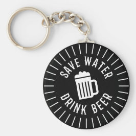 Funny Spara Vatten Drink Beer Keychain Nyckelring