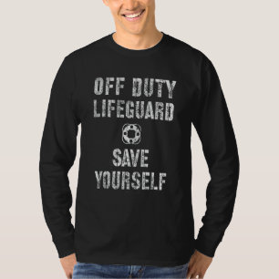 Funny Spara Yourself Lifeguard Swimming Bassäng Gu T Shirt