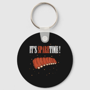 Funny Sparetime Grilling Kött Smoking Bbq Sparerib Nyckelring