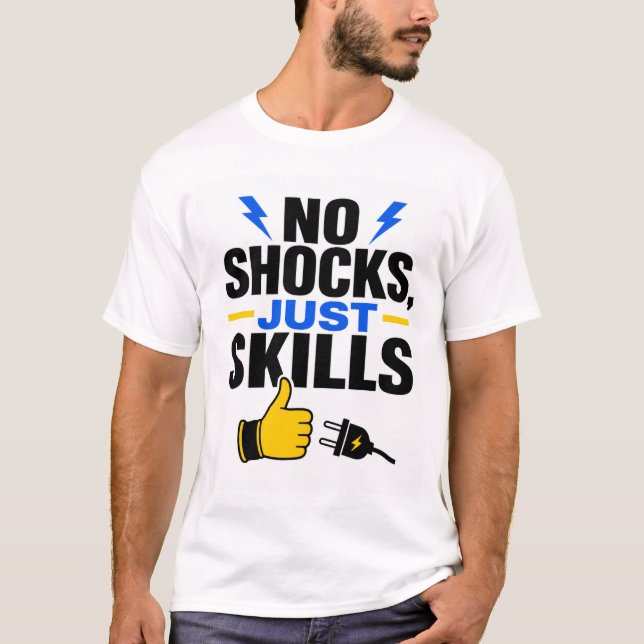 Funny Sparky Electrician Shirt T (Framsida)