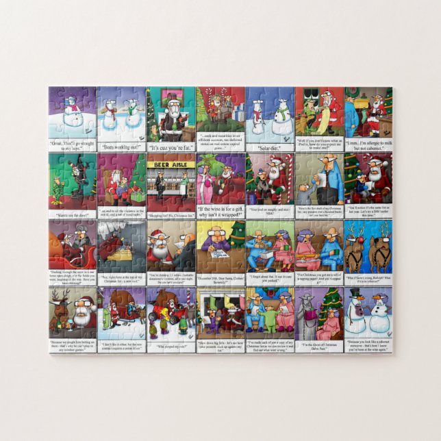 Funny Spectickles jul Humor Puzzle Pussel (Horisontell)