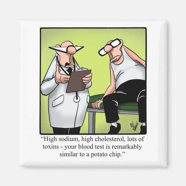 Funny Spectickles Medical Health Tecknad Humor Magnet (Framsidan)