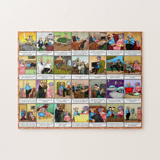 Funny Spectickles Pension Humor Puzzle Pussel (Horisontell)