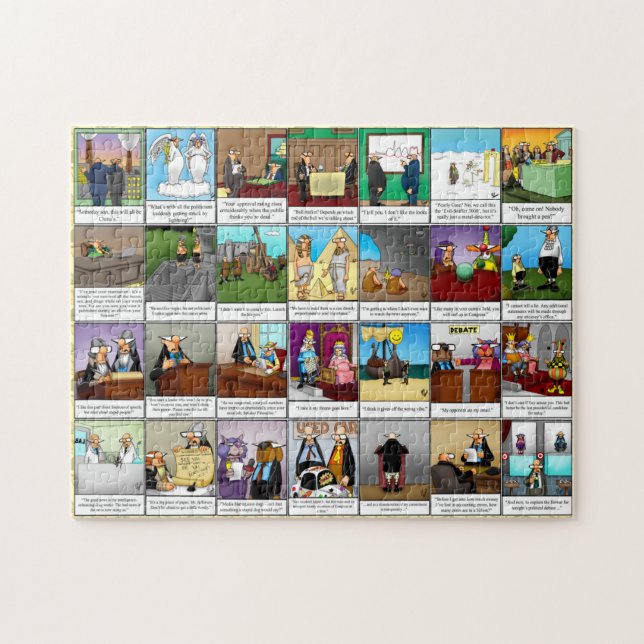Funny Spectickles Politiskt humor Puzzle Pussel (Horisontell)
