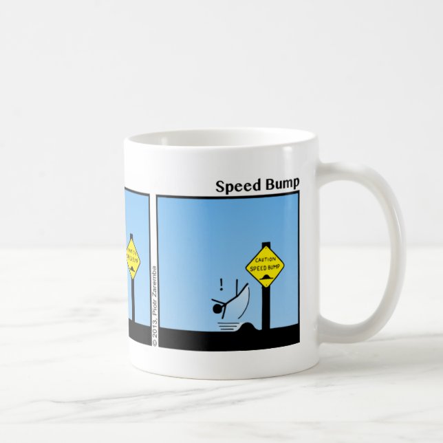 Funny Speed Bump Stickman Mugg - 125 (Höger)