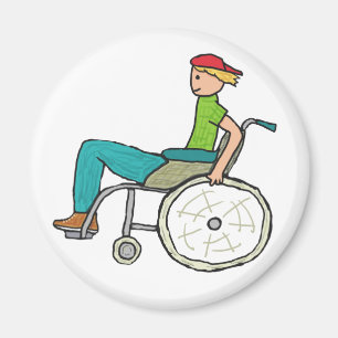 Funny Speedy Wheelboard-användare Magnet