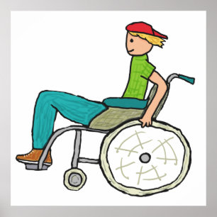 Funny Speedy Wheelboard-användare Poster