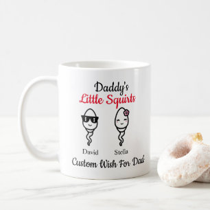 Funny Sperm Pappor Little Squirts Fars dag Kaffemugg