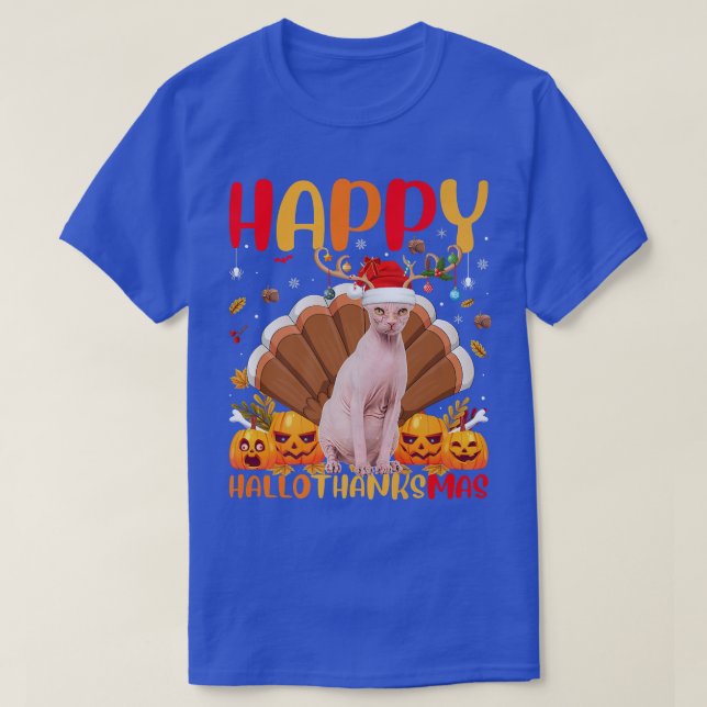 Funny Sphyn Cat Lover Lycklig Sphyn Cat HelloTackM T Shirt (Design framsida)