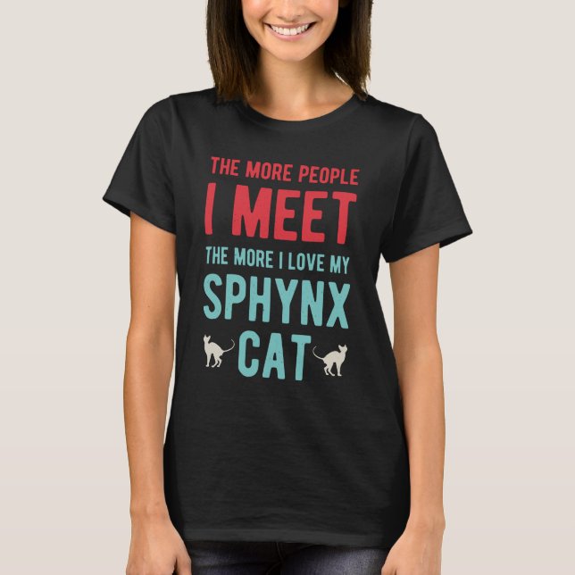 Funny Sphynx Cat T Shirt (Framsida)