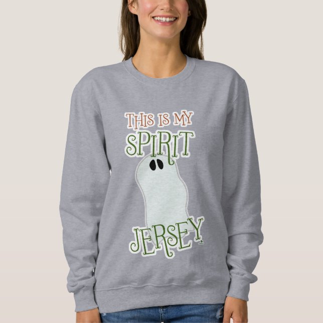 Funny Spirit Jersey Halloween Thned Design T Shirt (Framsida)