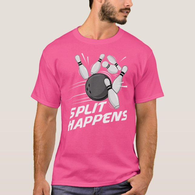 Funny Split Happens Bowling Team Bowling Squad Spl T Shirt (Framsida)