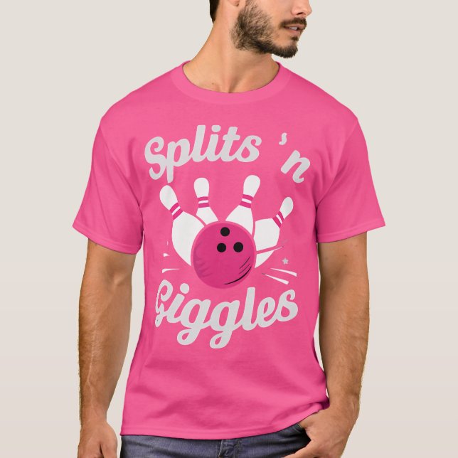 Funny Splits N Giggles Bowling Bowlareare Bowling  T Shirt (Framsida)