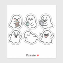 Funny Spöken Sticker Pack - Cute Kawaii spöken