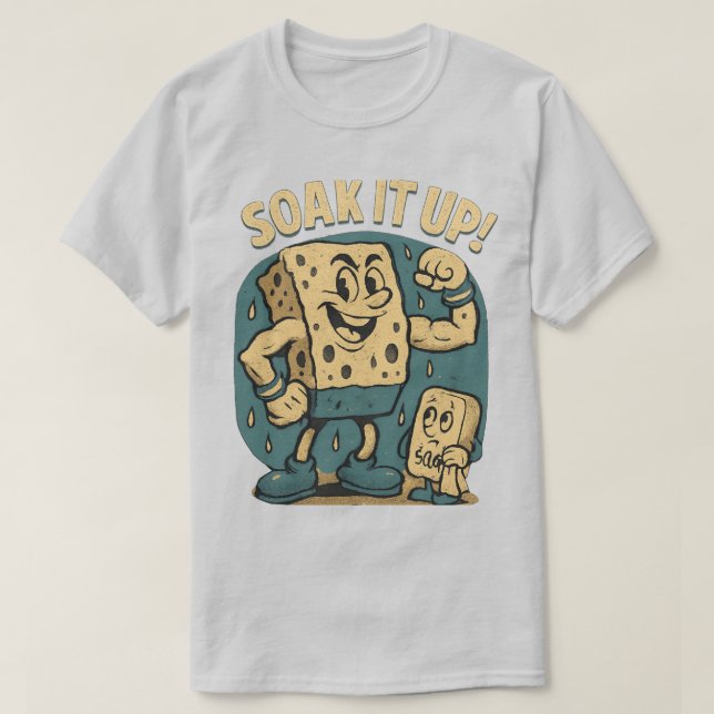 Funny Sponge Tecknad T Shirt (Design framsida)