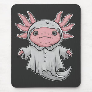 Funny Spooky Axoltol Amphibian Halloween Ghost Musmatta