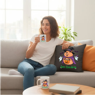 Funny Spooky Capybara Hett Cocoa Halloween Kaffemugg