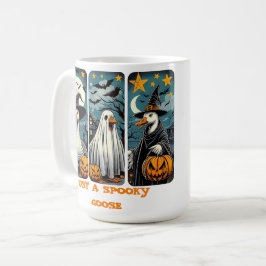 Funny Spooky Goose Halloween Witch Pumpkin Art Kaffemugg