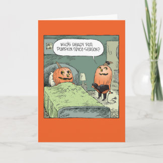 Funny Spooky Halloween Card - spicy Pumpkins Kort