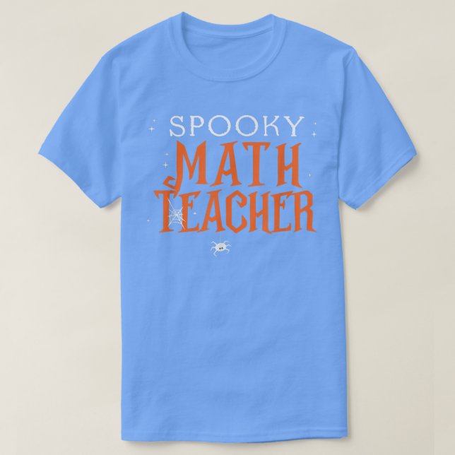 Funny Spooky Math Teacher Retro Halloween Costume T Shirt (Design framsida)