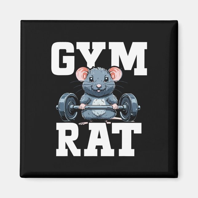 Funny Sport Gym Råtta Fitness Bodybuilding Magnet (Framsidan)