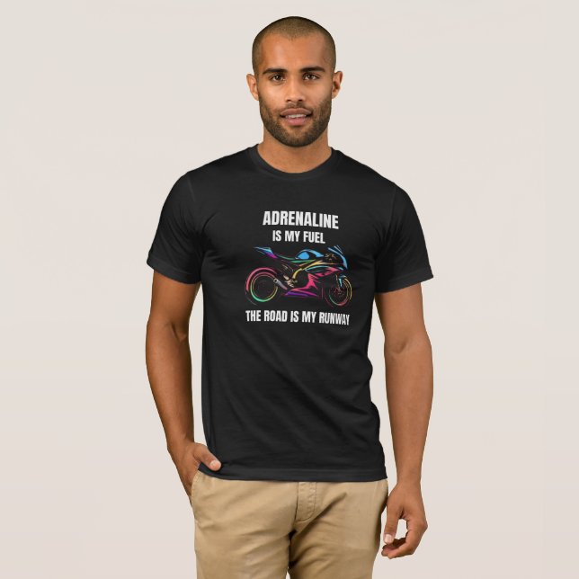 Funny Sportcycle Motivational Quote - Motorcycle G T Shirt (Hel framsida)