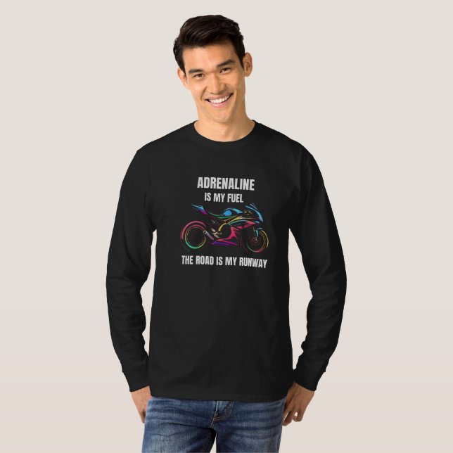Funny Sportcycle Motivational Quote - Motorcycle G T Shirt (Hel framsida)