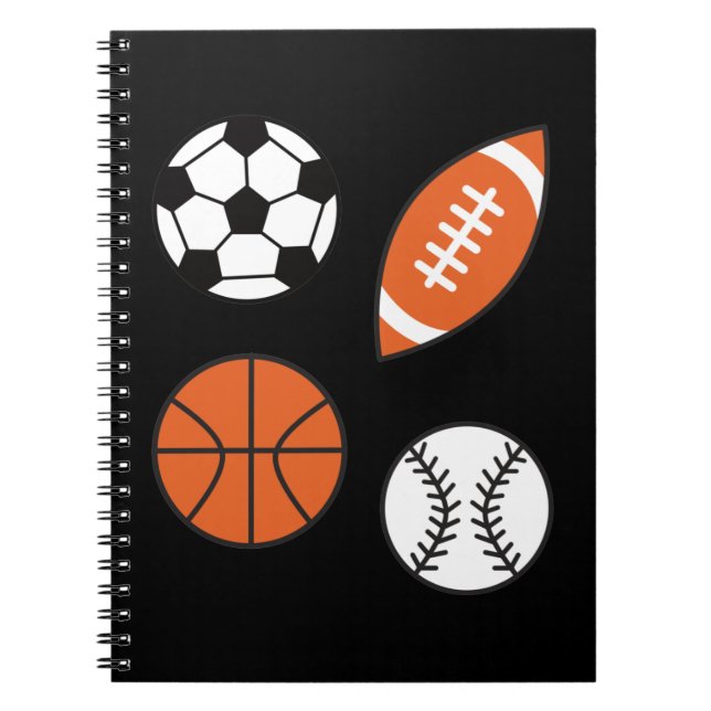 Funny Sports Boll Anteckningsbok (Framsidan)