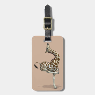 Funny Sporty Giraffe Bagagebricka