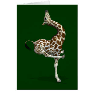 Funny Sporty Giraffe Hälsningskort