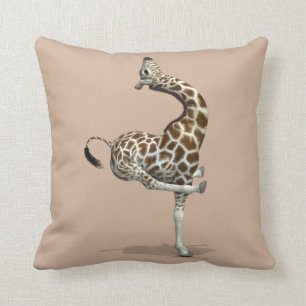 Funny Sporty Giraffe Kudde
