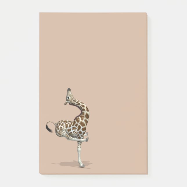 Funny Sporty Giraffe Post-it Block (Framsida)