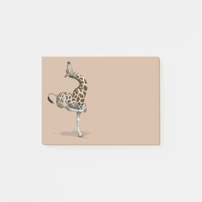 Funny Sporty Giraffe Post-it Block (Framsida)