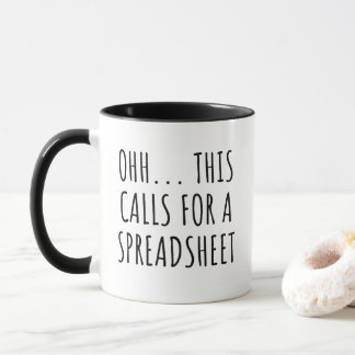Funny Spreadsheet Mug Sarcastic Office Gift Mugg