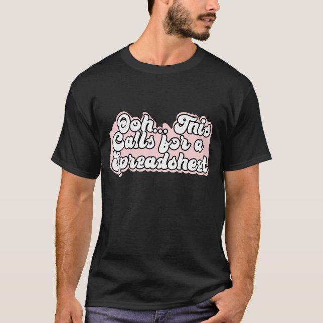 Funny Spreadsheet T-shirt (Framsida)