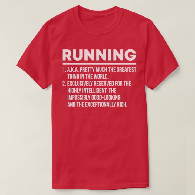 Funny Springer för Marathon-definitionspresentatio T Shirt (Design framsida)
