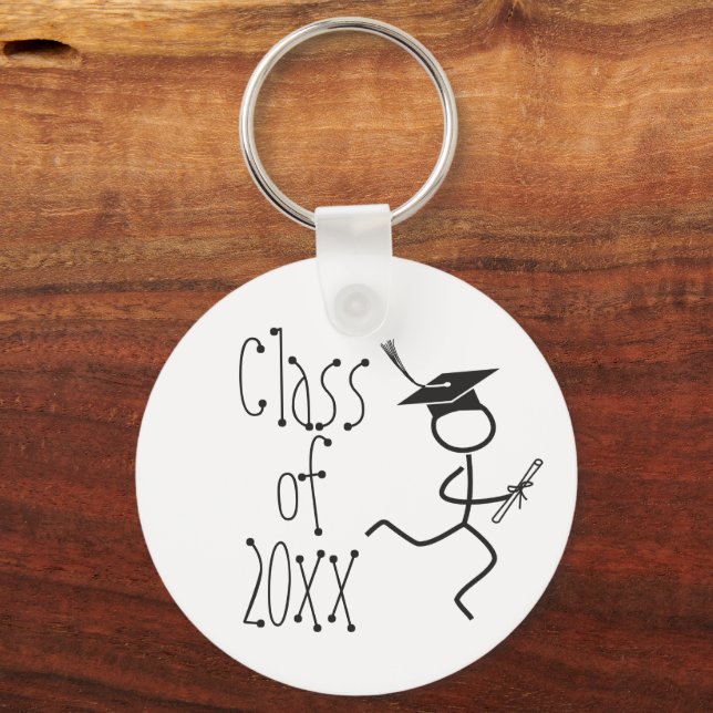 Funny Springer i Studenten © Monogram Keychain Nyckelring (Framsida)