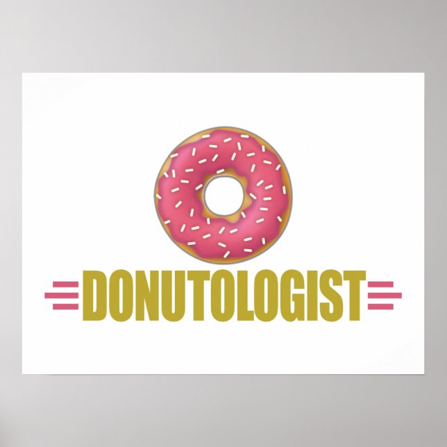 Funny Sprinkle Donut Älskare Poster (Framsidan)